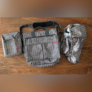 Skip Hop Greyfeather diaper bag bottle holder shopping cart high chair cover